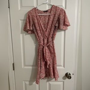 Pink/blush, floral print SHEIN dress size 4/ S. Worn once.